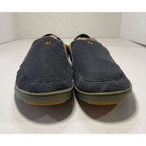 Olukai Mens Nohea Mesh Slip-On‎ Shoes Sz 10 Charcoal Gray Orange Rubber Sole